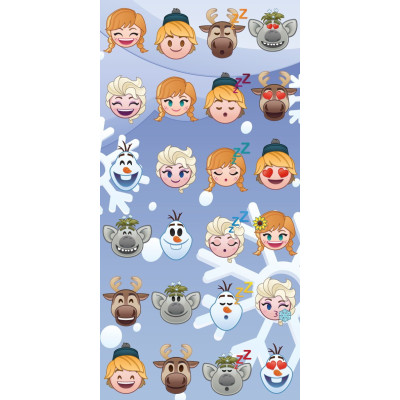 Osuška Frozen emoji JF - 70x140 cm, 100% bavlna