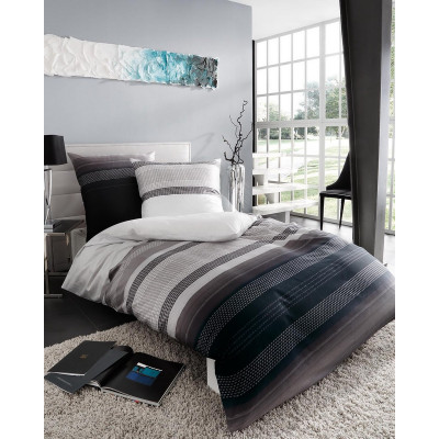 Makosaténové obliečky Profile šedé 140x200, 70x90