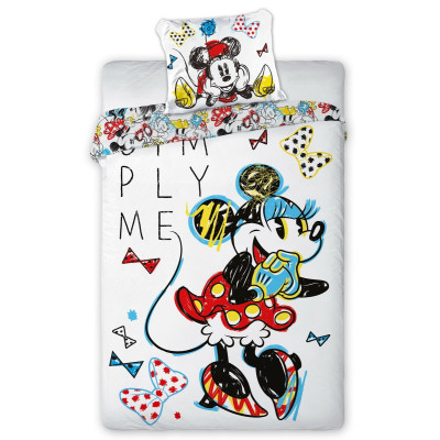 Obliečky Disney Minnie Simply - 140x200, 70x90, 100% bavlna