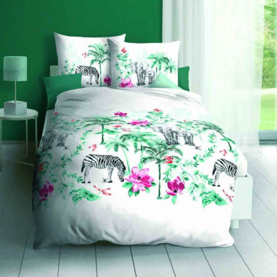 Obliečky Safari bílé, 140x200, 70x90 - makosatén