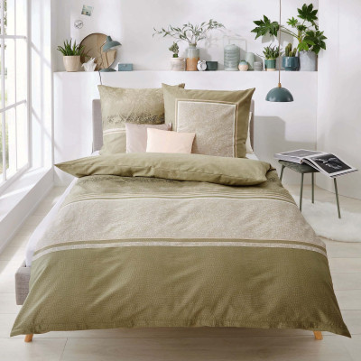 Obliečky Snake khaki, 140x200, 70x90 - makosatén