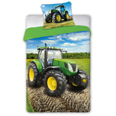 Povlečení Zelený traktor FR06 - 140x200, 70x90, 100% bavlna