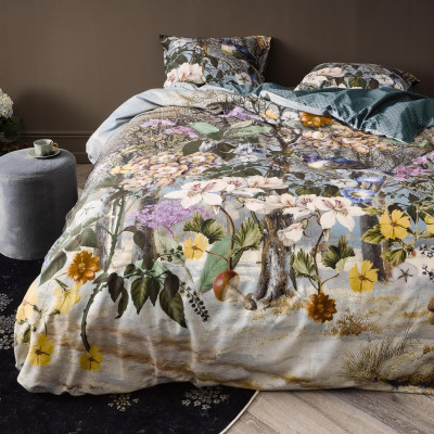 Luxusné obliečky Essenza Iris denim 140x200, 70x90 - 100% bavlněný satén