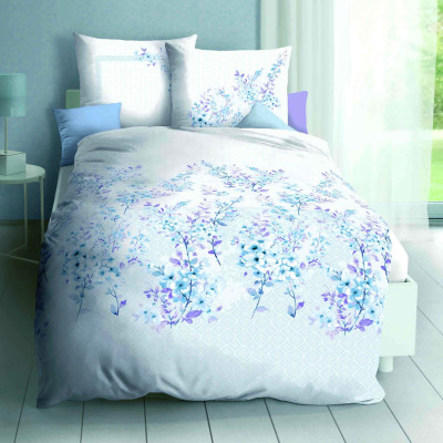 Obliečky Eve modré, 140x200, 70x90 - makosatén