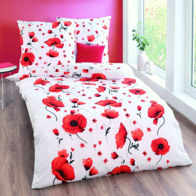 Obliečky Scarlett Poppies, 140x200, 70x90 - makosatén