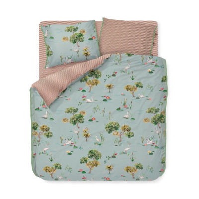 Luxusné obliečky PIP Little Swan grey - 200x200, 2 ks 70x90