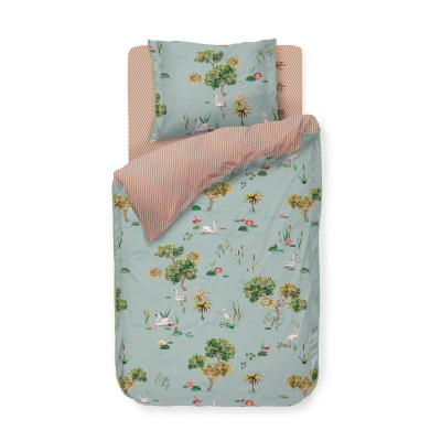 Luxusné obliečky PIP Little Swan grey - 200x200, 2 ks 70x90