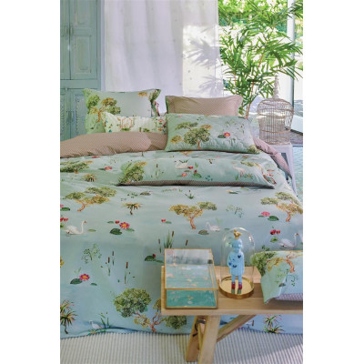 Luxusné obliečky PIP Little Swan grey - 200x200, 2 ks 70x90