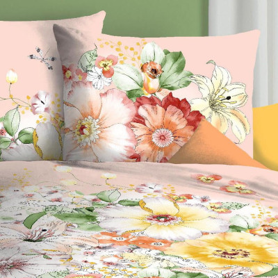 Povlečení Abigail broskev 140x200, 70x90 - makosatén