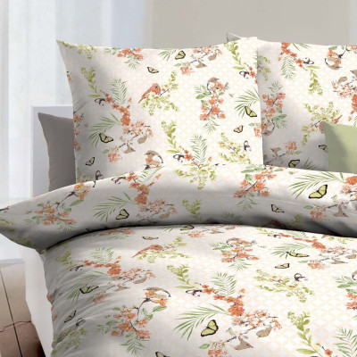 Obliečky Spring Birds 140x200, 70x90 - jersey bio