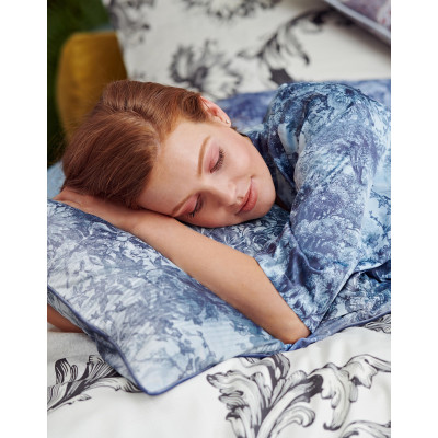 Luxusní povlečení Aurelie Iceblue 140x200, 70x90 - 100% bavlněný satén