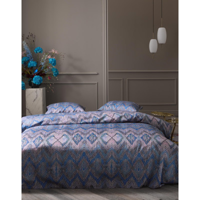 Luxusní povlečení Fabienne blue 140x200, 70x90 - 100% bavlněný satén