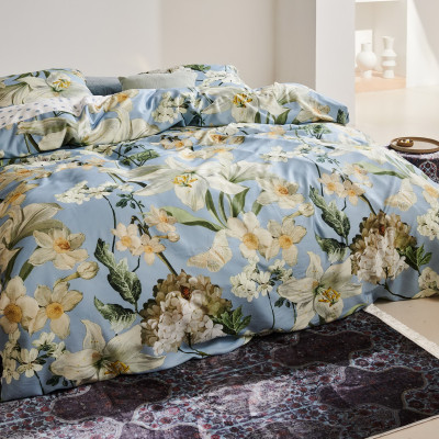 Luxusné obliečky Rosalee Iceblue 140x200, 70x90 - 100% bavlnený satén