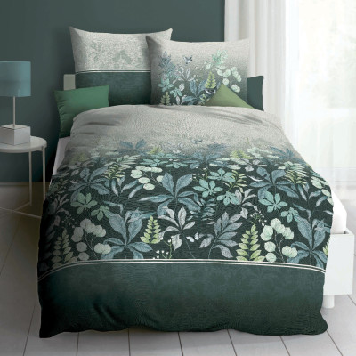 Obliečky Aubry smaragd 140x200, 70x90 - makosatén