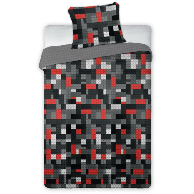 Obliečky Kostky FR025 140x200, 70x90 - 100% bavlna