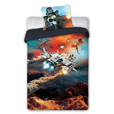 Obliečky Gamer FR019 140x200, 70x90 - 100% bavlna