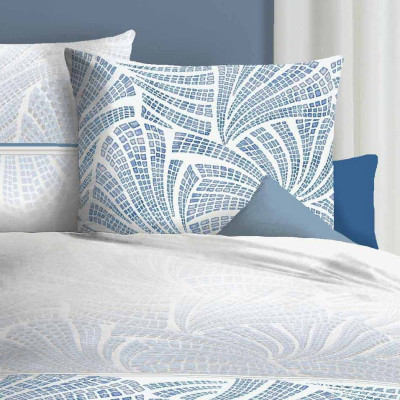 Obliečky Seashell modré 140x200, 70x90 - makosatén