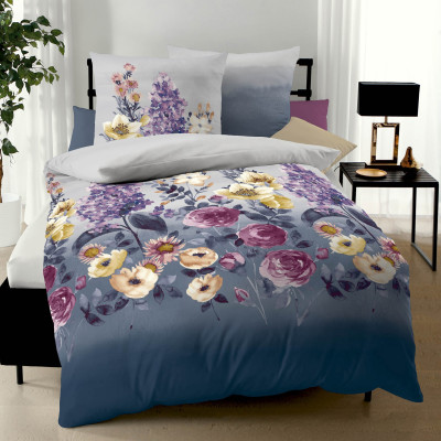 Obliečky Noemi indigo, 140x200, 70x90 makosatén