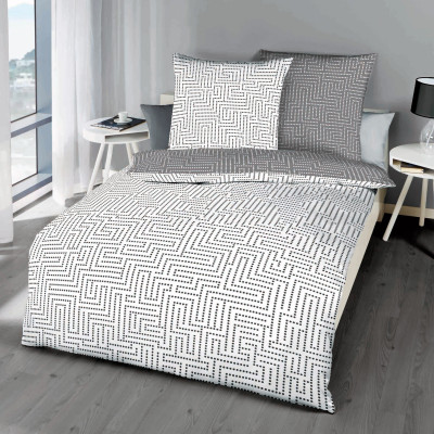 Makosaténové obliečky Password graphit, 140x200, 70x90