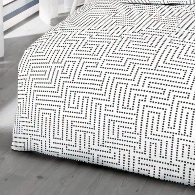 Makosaténové povlečení Password graphit, 140x200, 70x90