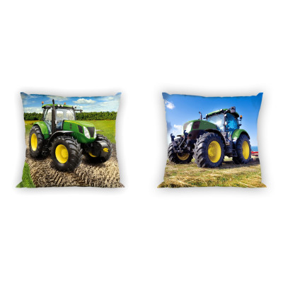 Povlak na vankúšik Zelený traktor FR006 40x40 cm, 100% bavlna