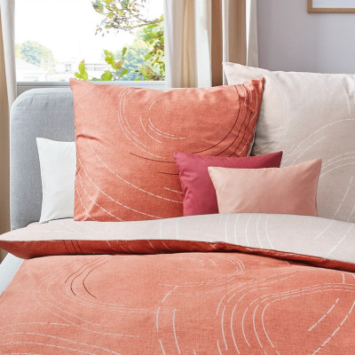 Obliečky Mako satén Jaro terra, 140x220, 70x90