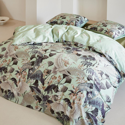 Luxusné obliečky Diem Pistache 140x200, 70x90 - 100% bavlněný satén