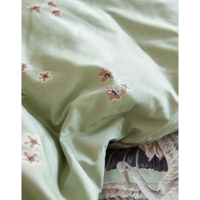 Luxusní povlečení Diem Pistache 140x200, 70x90 - 100% bavlněný satén