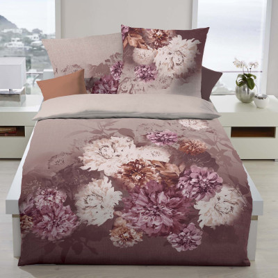 Obliečky Flamenco bordó, 140x200, 70x90 makosatén