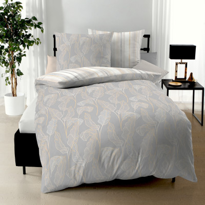 Obliečky Thrive sivé 140x200, 70x90 - makosatén