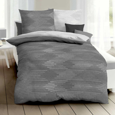 Obliečky Mako satén šedé, 140x200, 70x90