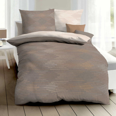 Obliečky Mako satén nugát, 140x200, 70x90