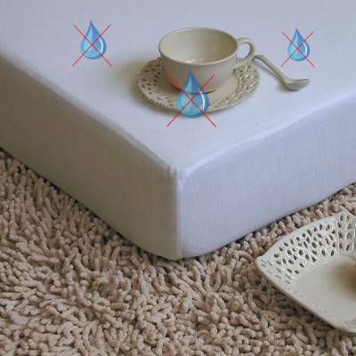 Jersey nepropustné a prodyšné prostěradlo s polyuretanem 160x200 - bílé