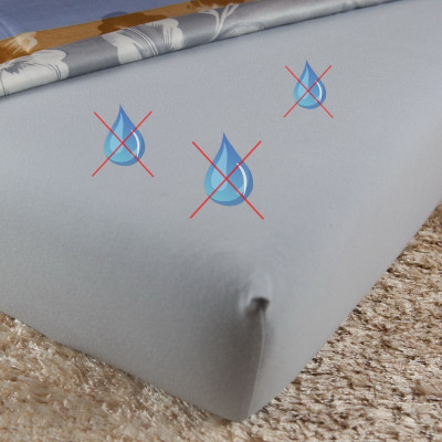 Jersey nepropustné a prodyšné prostěradlo s polyuretanem 180x200 - světle zelené