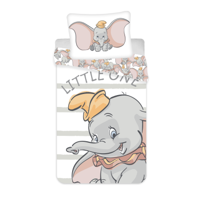 Obliečky Dumbo "grey stripe" JF - 140x200, 70x90, 100% bavlna