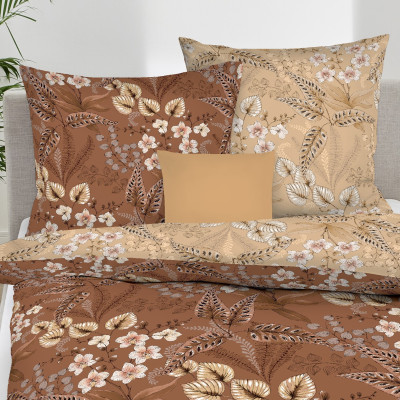 Povlečení Mako satén Felia terra, 140x200, 70x90