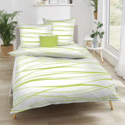 Perkalové obliečky Motion Waves kiwi, 140x200, 70x90