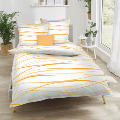 Perkalové obliečky Motion Waves orange, 140x200, 70x90