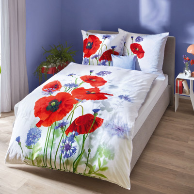 Obliečky Red and blue červené 140x200, 70x90 - makosatén