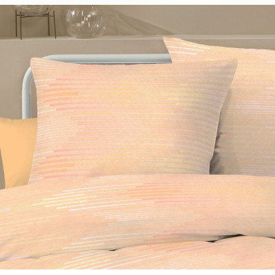 Povlečení Mako satén Ikat apricot, 140x200, 70x90