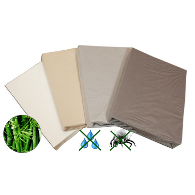 Bílé Nepropustné a prodyšné bambusové prostěradlo 90x200 - bílé