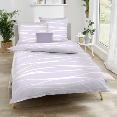 Makosaténové obliečky Motion Colours fialkové 140x220, 70x90