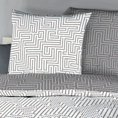 Makosaténové obliečky Password graphit, 140x220, 70x90