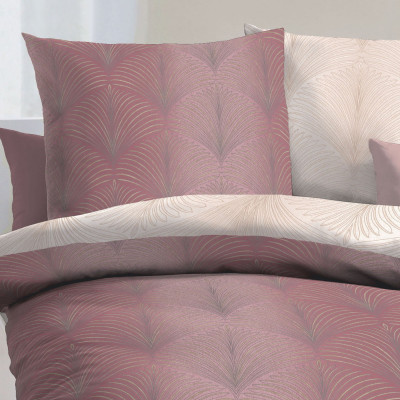 Obliečky Mako satén Ikone vínové, 140x200, 70x90