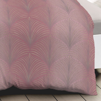 Obliečky Mako satén Ikone vínové, 140x200, 70x90