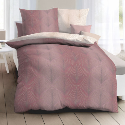 Povlečení Mako satén Ikone vínové, 140x200, 70x90