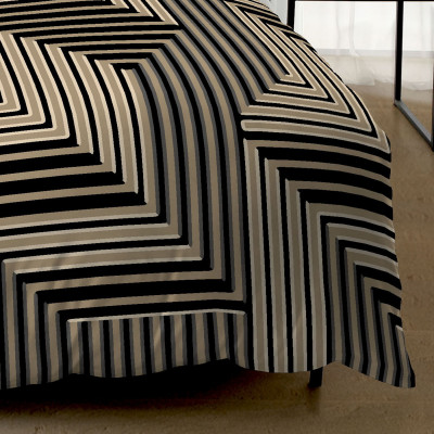 Povlečení Mako satén Escape gold, 140x200, 70x90