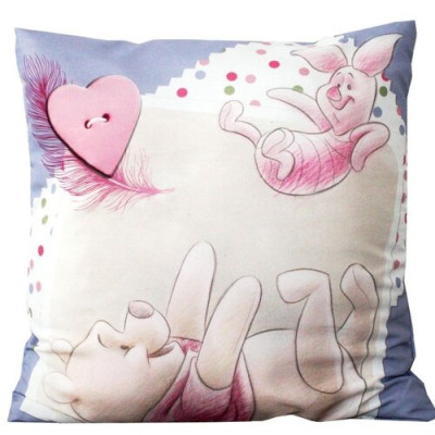 Polštářek s výplní Medvídek Pú a prasátko -  40x40 cm