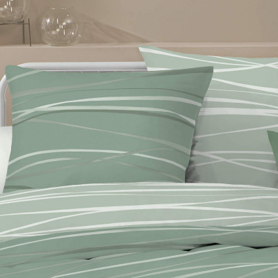 Makosaténové obliečky Motion oliv 140x200, 70x90