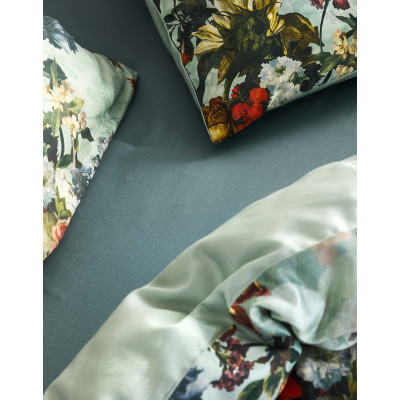 Luxusní povlečení Mineral green 140x200, 70x90 - 100% bavlněný satén